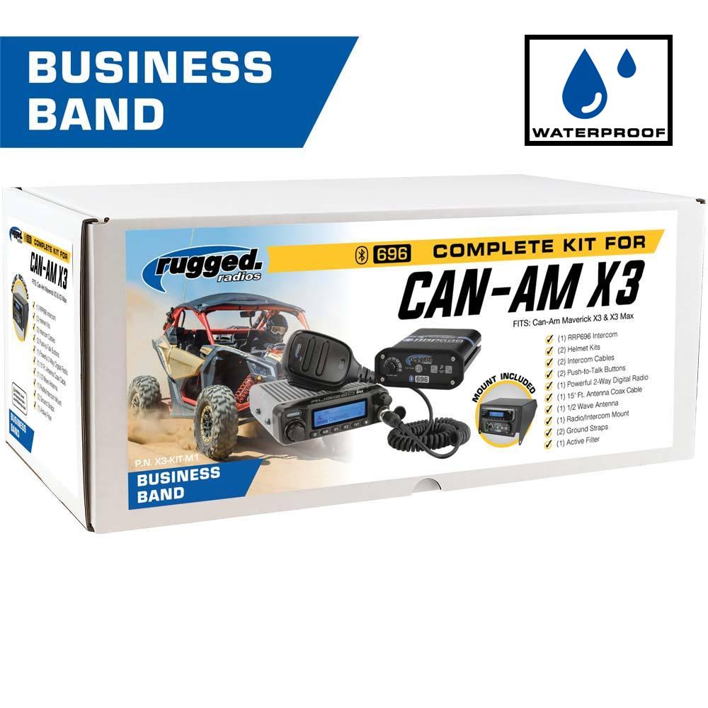 Rugged Complete UTV Communication Kit with Top Mount - Can-Am X3
